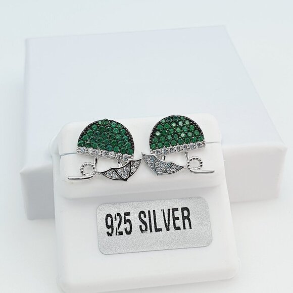 "925 Sterling Silver Cubic Zirconia Earrings, U19254804 - Picture 3 of 11